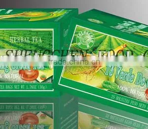 Famous Ginseng Slimming Tea 2g *20 Bags /box Green Tea With Ginseng Slimming Tea Bags OEM to USA England Canada Australia thumbnail-6