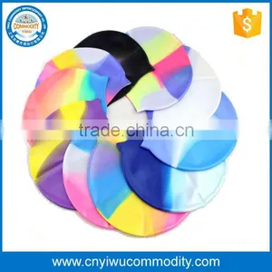 Premium Silicon Swim Cap for Adults & Kids With Good Stretchy With Many Colors thumbnail-1