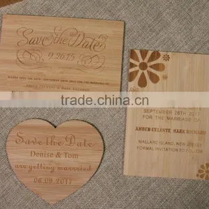 Wooden Laser Engraved Save the Date Card thumbnail-4