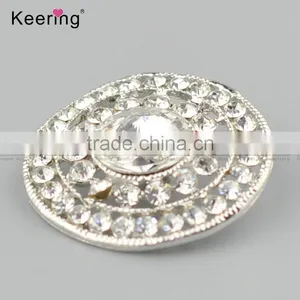 Wholesale Round Full Rhinestone Metal Button for Shirts WBK-1480 thumbnail-2