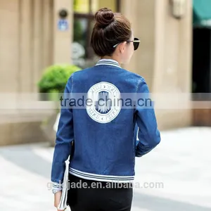 Wholesale Long Sleeves Jeans Women Denim Spring Jacket for Women thumbnail-5