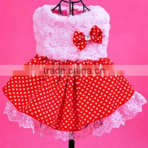 Pet Dog Cotton Wadded Jacket Puppy Dog Costumes/Dog Lace Dress thumbnail-1