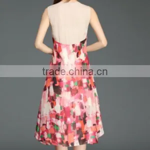 OEM Printed Silk Asymmetric Skirt thumbnail-2