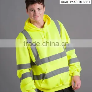Fleece Inner High Visibility Safety Custom Hoodie thumbnail-1