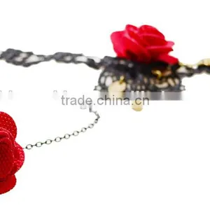 2015 Hot Style South Korean Lace Bracelets With Ring Sets Yiwu Handmade Rose Jewelry Set Wholesale thumbnail-3