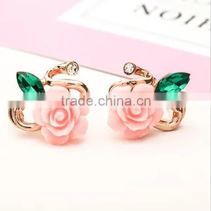 Zm53245a Korean Model Stock Jewelry Earrings Moq 10 Pieces Flower Shape Earrings thumbnail-1