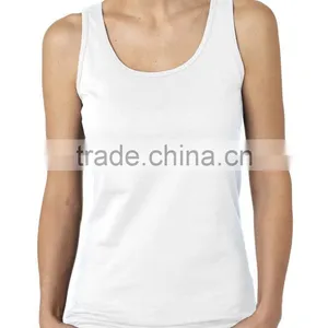 Wholesale Plain White Sport Fitness Custom Tank Top thumbnail-5