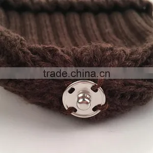 Myfur Men Wool Blend Acrylic Knitted Hat With Fluffy Raccoon Fur Pom Pom thumbnail-5