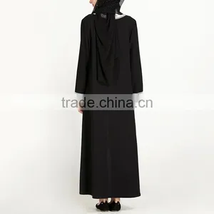 New Model Abaya in Dubai 2017 Wholesale Lace Cotton Liene Robes Musulmane Turkey Hijab Abaya Muslim Cardigan Moroccan Kaftan thumbnail-3