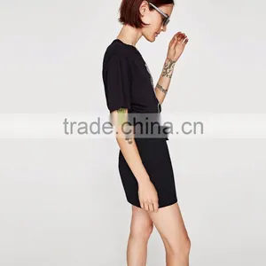 Guangzhou Shandao Factory OEM Customized 160g 100% Cotton Logo Printed Short Sleeve O-Neck T Shirt Design For Ladies thumbnail-4