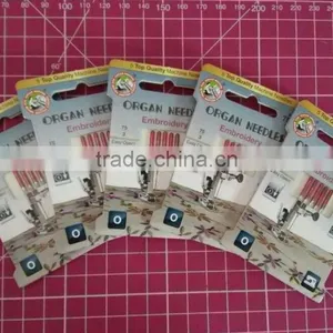 ORGAN DOMESTIC SEWING MACHINE NEEDLES 130/705H EMBROIDERY MIX SIZE UNIVERSAL 75/11 90/14 1 Lot =5pcs thumbnail-1