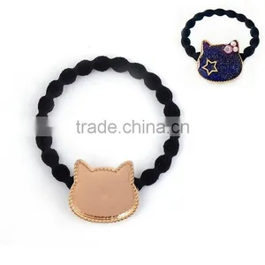 Zinc Based Alloy DIY Resin Mold For Jewelry Making Hair Ties Cat Animal Gold Plated & Black thumbnail-1