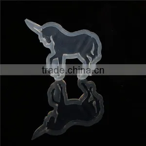 Custom Made Shape White Unicorn Silicone Resin Mold Casting Mould For Resin Jewelry Making Tools thumbnail-2