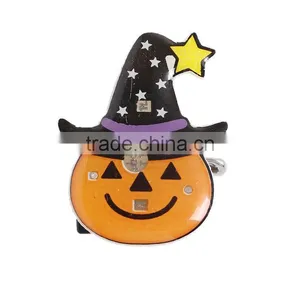 Plastic Halloween Pin Brooches Pumpkin Hat Black Orange-red Brooch Custom thumbnail-2