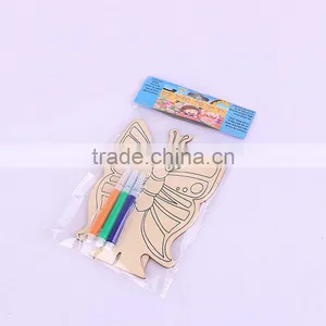 Kids Graffiti Drawing Board With Color Brush Wood Educational Toy thumbnail-2
