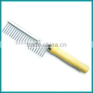 Wholesale Wooden Handle and Metal Teeth Hair Brush Comb For Home or Salon thumbnail-2