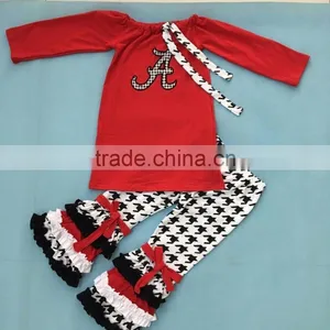 Georgia Flutter Sleeve Ruffle Cotton Children's Boutique Clothing thumbnail-6