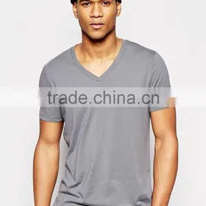 Good For Man V- Collar Top Short Sleeve Concise Casual T-Shirt thumbnail-1