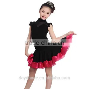 Child Kid High Neck Modern Latin Dance Dress Girls Elegant Performance Skirt Suit thumbnail-2