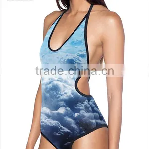 2017 Blue Celebrity One Piece Swimwear thumbnail-5
