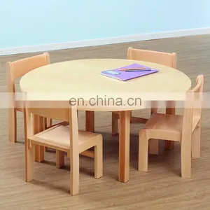 Classic Beech Rectangular Children Study Wooden Writing Table Chair thumbnail-2