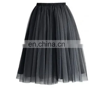 Mesh Tulle Skirt in Smoke thumbnail-3