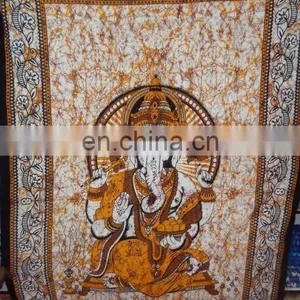 New GANESH BUDDHA PRINTED INDIAN PRINTED TAPESTRIES thumbnail-1