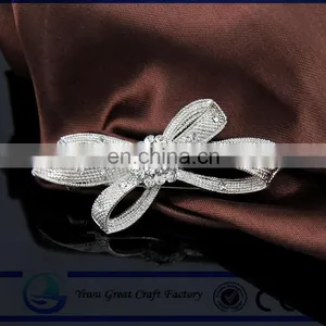 Fashion Rhinestone Crystal Wedding the Bride Bouquet Yinhua Artificial Pearl Brooch Pin thumbnail-1
