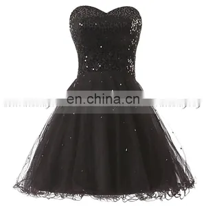 Latest Youthful Sweetheart Sleeveless Lace-up Tulle Sequins Mini Homecoming Dresses SD032 thumbnail-3