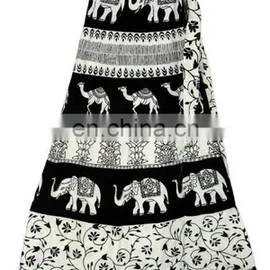 Boho Hippie Wrap Around Skirt/Bollywood Style Wrap Around Skirt/100% Cotton Printed Wraparound Skirt/Party Wear Short Skirt Boho thumbnail-6