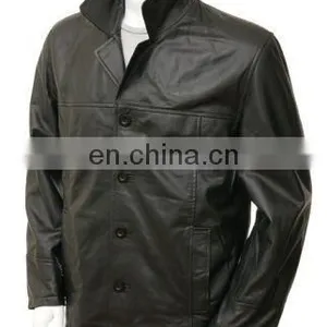 Men Leather Coat, Fashion Long Leather Coat for Men Keep Warm Winter Coat Wholesale 2017 thumbnail-3