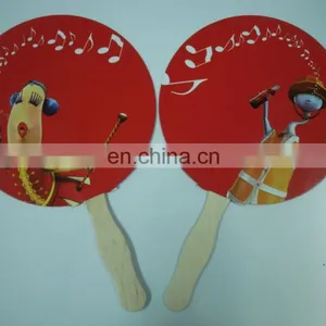 Cmyk Offset Two Both Side Printing Diy Paper Hand Fan thumbnail-2