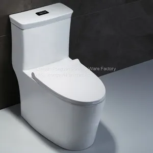 Manufacturer New Deisng Big Size Ceramic Bathroom Sanitary Ware White One Piece Toilet thumbnail-4
