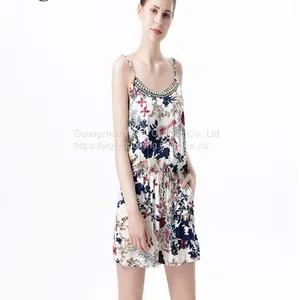 Spaghetti Strap Floral Print Casual Chiffon Jumpsuit thumbnail-2