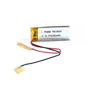 501537 3.7V 230mah Factory Supply Rechargeable Lithium Ion Polymer Battery thumbnail-1