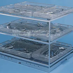 Stainless Steel Instrument Trays Sterilisation Basket – Full Wire Mesh – Various Sizes thumbnail-2