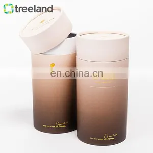 100% Recycled Printed Luxury Kraft Paper Tube Packaging Roasted Coffee Cardboard Tube thumbnail-2