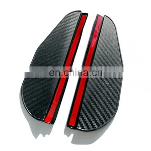 Car Accessories Side Rear Mirror Visor Rain Snow Guard Carbon Fiber Black Eyebrow thumbnail-1
