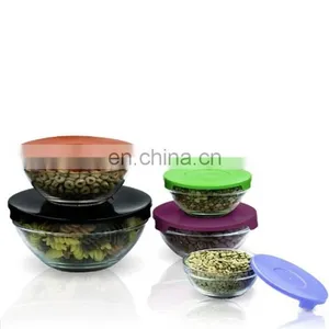 Best Quality Glass Bowl Set With Plastic Lids thumbnail-4