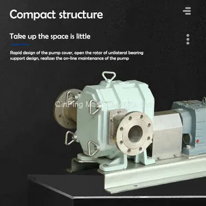 QinPing QP150S Stainless Steel Lobe Pump Servo Motor Transport High Viscosity Fluid Medium thumbnail-3