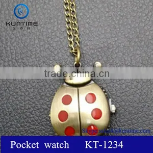 Kids Mini Pocket Watch Ultra Light Mental Chain Pocket Watches Colorful Pattern thumbnail-1