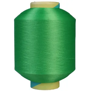 75d/36f/2 Top Wholesale Polyester Solution Dyed High Stretch Yarn Imitation Nylon Yarn Polyester Thread thumbnail-3