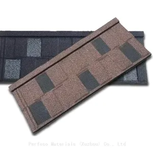 Roofing Sheet Galvanlume Stone Color Coated Metal Roof Tiles Factory Price 0.18-0.55mm thumbnail-1