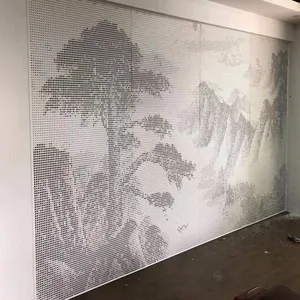 Artistic Perforated Aluminum Panel Exterior Wall, 2.5mm Perforated Aluminum Single Panel, Custom Processing Supported According to Provided Drawings thumbnail-1