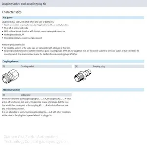 Brand-new Original Genuine Festo Products. Quick Connect Socket Kd2-m5-a 4087. the Whole Series is Available for Inquiry. thumbnail-4