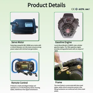 VIGORUN MTSK1000 4-Stroke Cordless Crawler Lawn Mower Forest Mulcher 764cc Gasoline Engine Self Propelled Industrial Heavy-Duty thumbnail-4