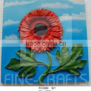 Resin Flower Wall Plaque Ornament thumbnail-1