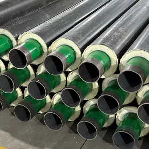 DN80‑DN1200 Steel Jacket Steam Insulation Pipe Rock Wool High Temperature Thermal Insulated Steel Pipe For Industrial Steam Project thumbnail-2
