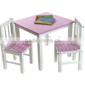 Excellent Wooden Child's Table and Chairs thumbnail-2