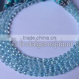 Wholesale Sky Blue Topaz Faceted Drops Beads thumbnail-1